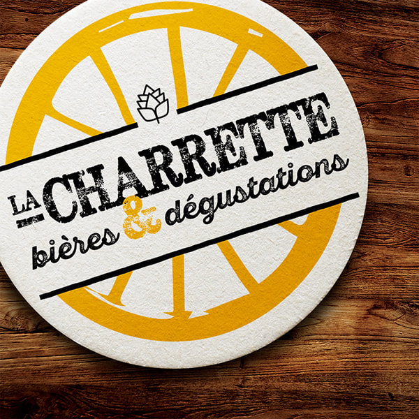 Charrette Bières et Dégustation - Logo sous-verre - Tofubox ©