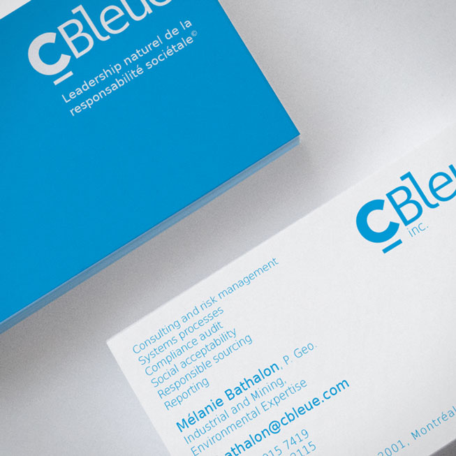 CBleue Inc. - Carte d'affaires - Tofubox ©