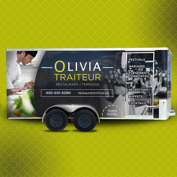 Olivia traiteur - Habillage véhicule - Coté 1 - Tofubox ©