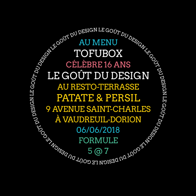 Le goût du design - Pub invitation verso - Tofubox ©